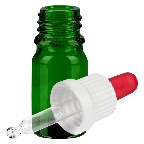 5 ml pipettflaska vit/röd med säkerhetsförslutning GreenLine UT18/5 5 ml pipettflaska vit/röd med säkerhetsförslutning GreenLine UT18/5