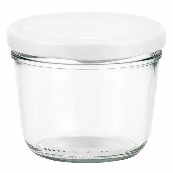 230 ml murarburk med vitt BasicSeal-lock - konserveringsburk i glas för sylt och konserver