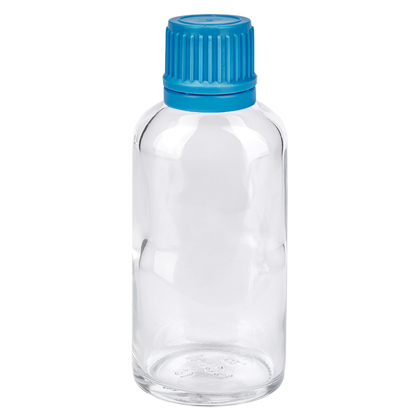 50 ml flaska 11mm skruvkork blå ClearLine UT18/50 50 ml flaska 11mm skruvkork blå ClearLine UT18/50