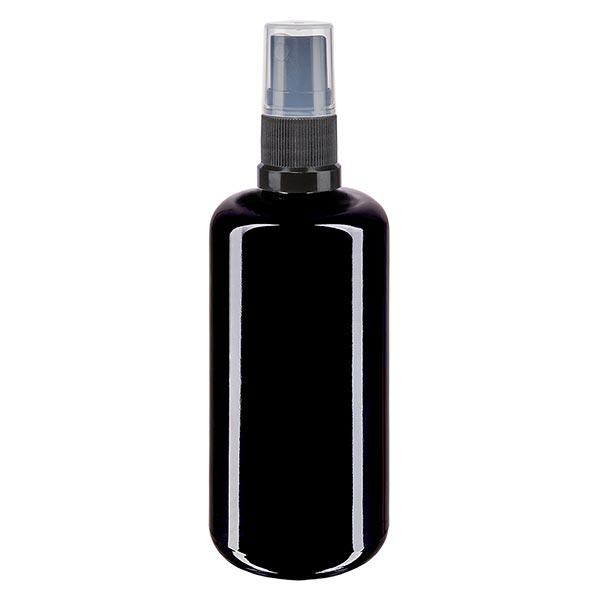 Apoteksflaska violett 200ml spraytillbehör svart Apoteksflaska violett 200ml spraytillbehör svart