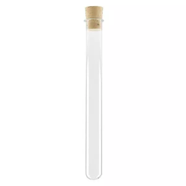 Provrör 160x15mm med borosilikatglas, med kork Provrör 160x15mm med borosilikatglas, med kork