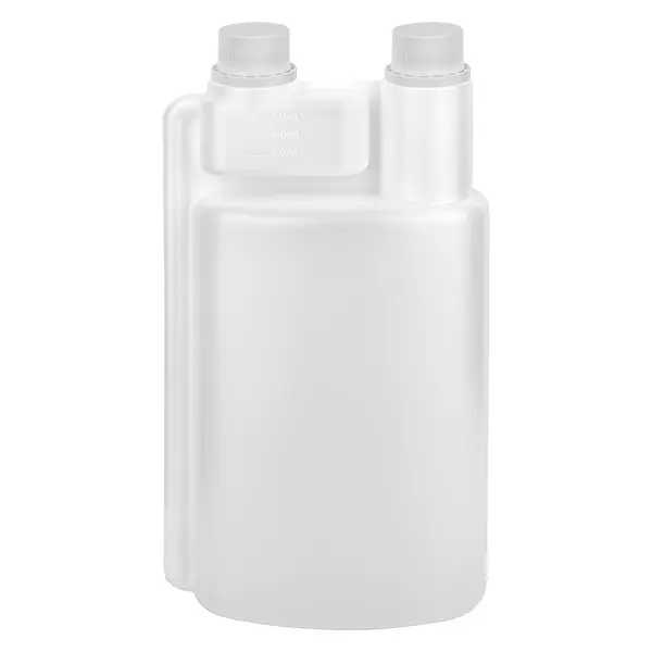 Doseringsflaska 1000 ml HDPE klar (60 ml doseringskammare) Doseringsflaska 1000 ml HDPE klar (60 ml doseringskammare)