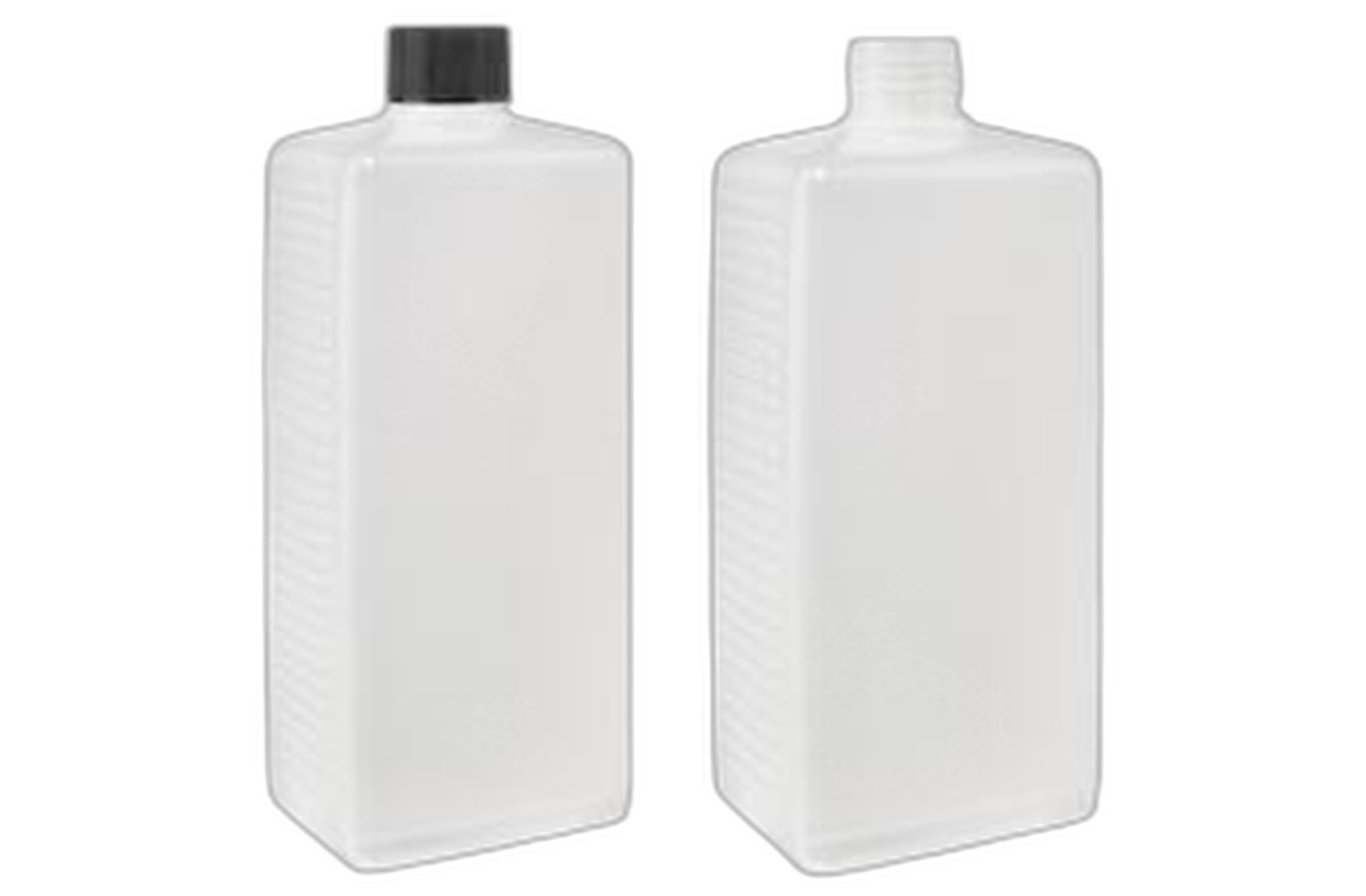 Rektangulära plastflaskor