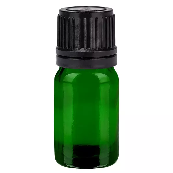 5ml flaska 11mm skruvkork svart sabotagesäkert lock GreenLine UT18/5 5ml flaska 11mm skruvkork svart sabotagesäkert lock GreenLine UT18/5