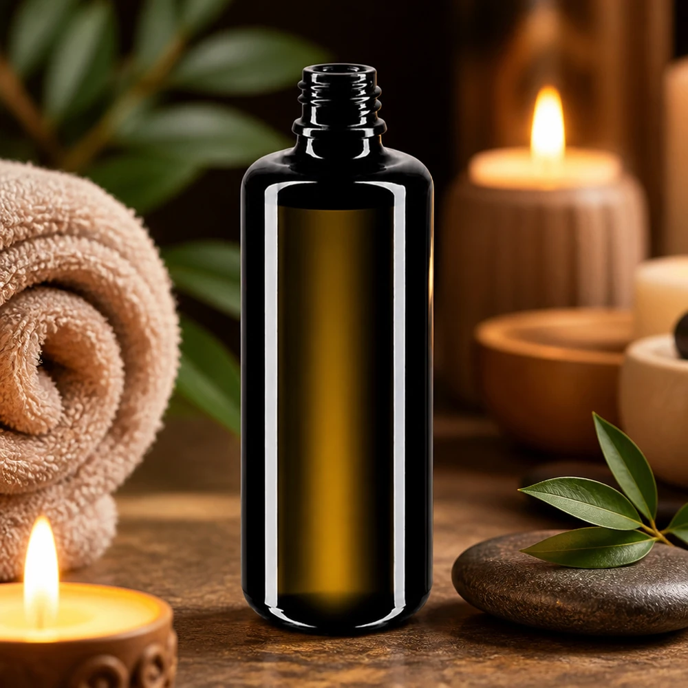 Orion 50 ml droppflaska tillverkad av Mirons violetta originalglas för aromaterapi och naturläkemedel