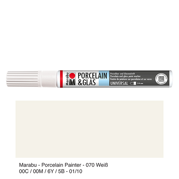 Vit färgkrita 2-4mm för glas/porslin Vit färgkrita 2-4mm för glas/porslin