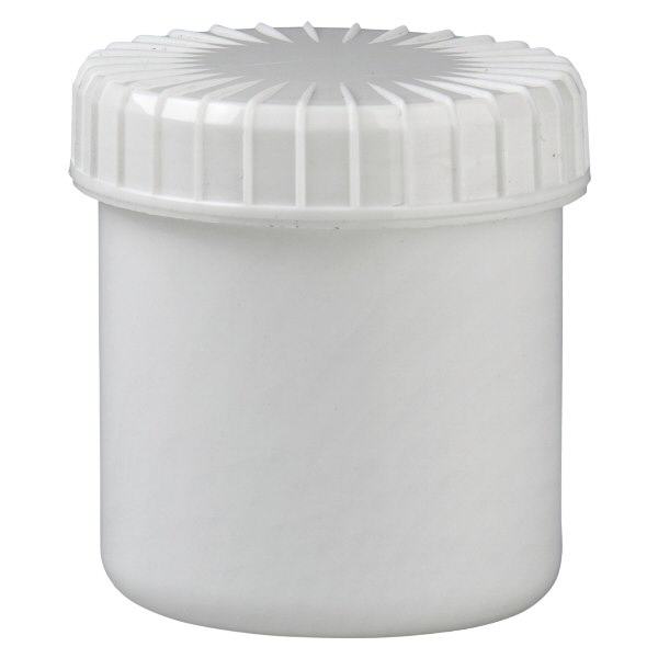 Vit skruvburk 75 ml med räfflat lock Vit skruvburk 75 ml med räfflat lock