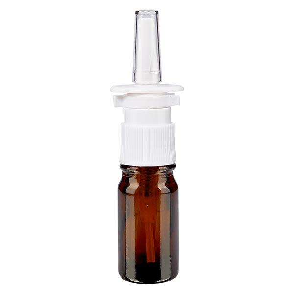 Apoteksflaska brun 5ml nässpray vit standard Apoteksflaska brun 5ml nässpray vit standard