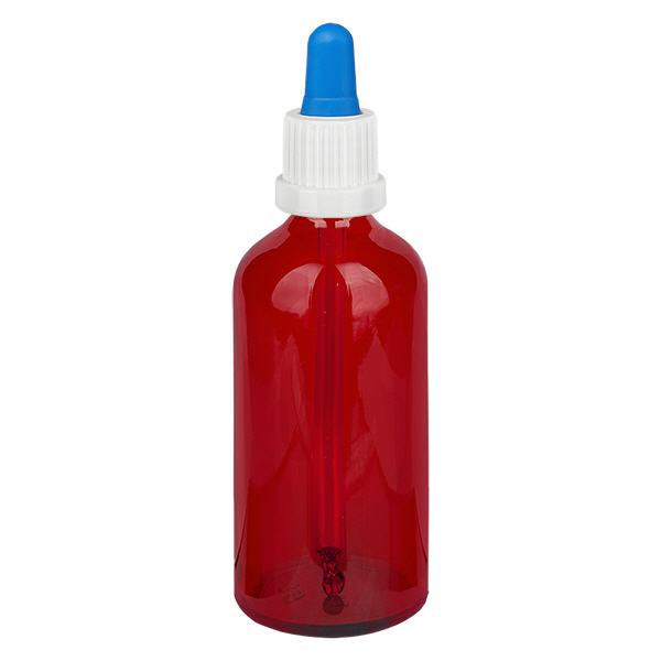 100 ml Pipettflaska vit/blå med manipuleringssäkert lock RedLine UT18/100 100 ml Pipettflaska vit/blå med manipuleringssäkert lock RedLine UT18/100