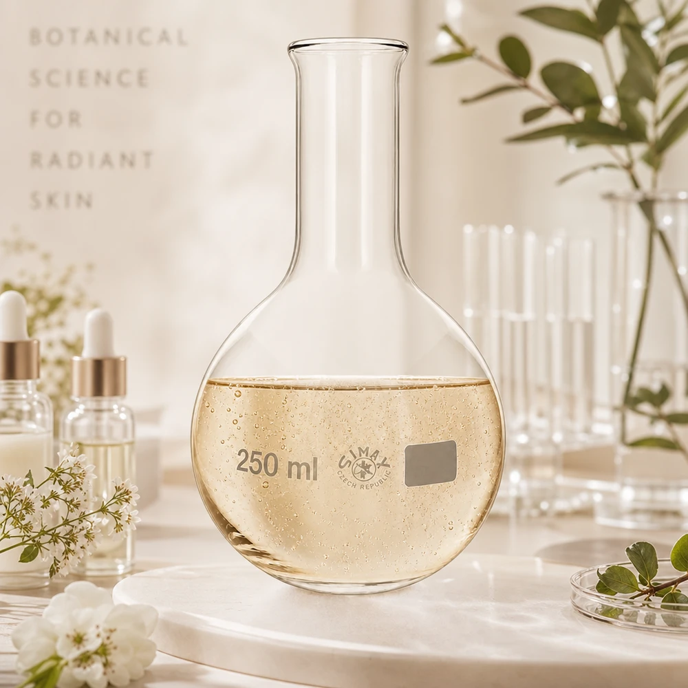 Kolv 250ml smal hals Transparent glaskolv 250 ml med smal hals för vetenskapliga tillämpningar och forskning
