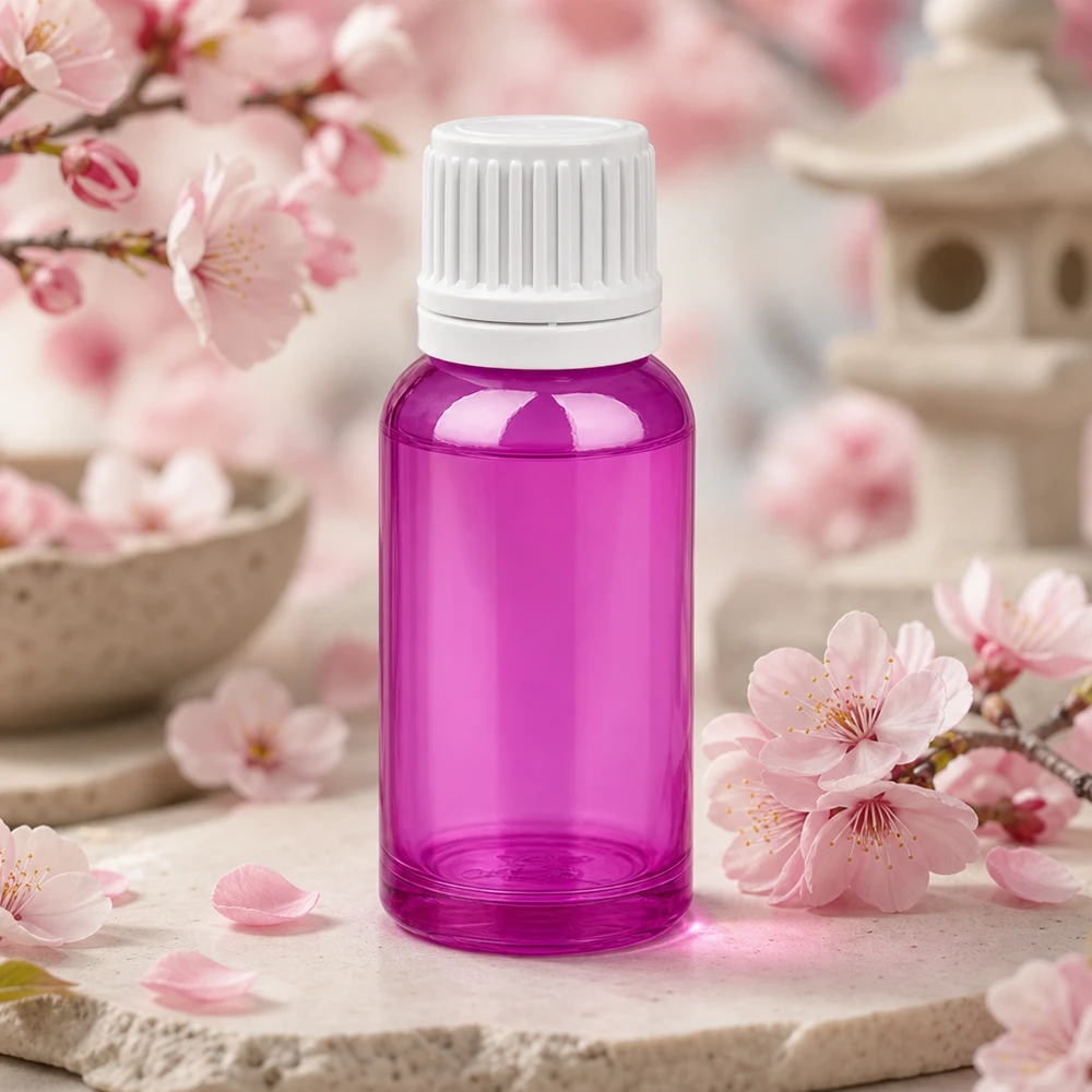 20ml droppflaska 0,7mm vit Originality skruvkork PurpleLine UT18/20 Transparent droppflaska 20 ml av högkvalitativ plast med vitt lock för kosmetiska produkter