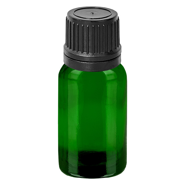 10ml Droppflaska 1mm svart förslutning GreenL. UT18/10
