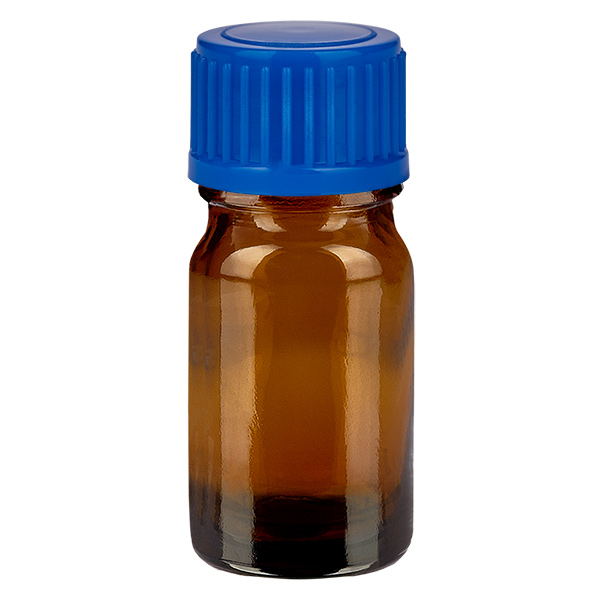 5ml flaska 11mm skruvkork blå standard BrownLine UT18/5