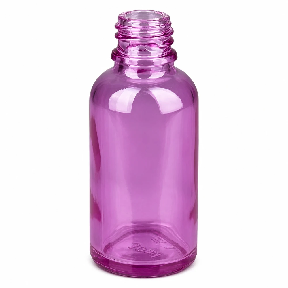 30ml sprayflaska vit/transparent Standard PurpleLine UT18/30 Tom 30 ml glasflaska i transparent lila för eteriska oljor och parfym