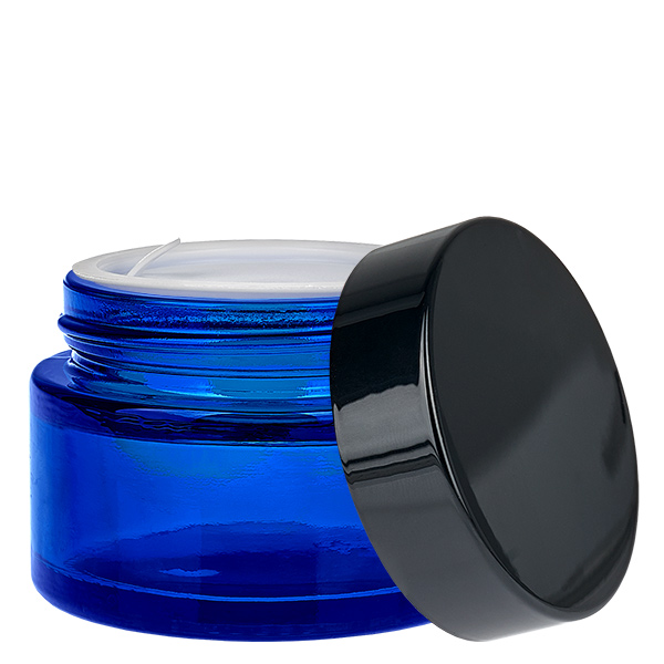 Glasburk 30ml blå med UNiTWIST-insatslock Glasburk 30ml blå med UNiTWIST-insatslock