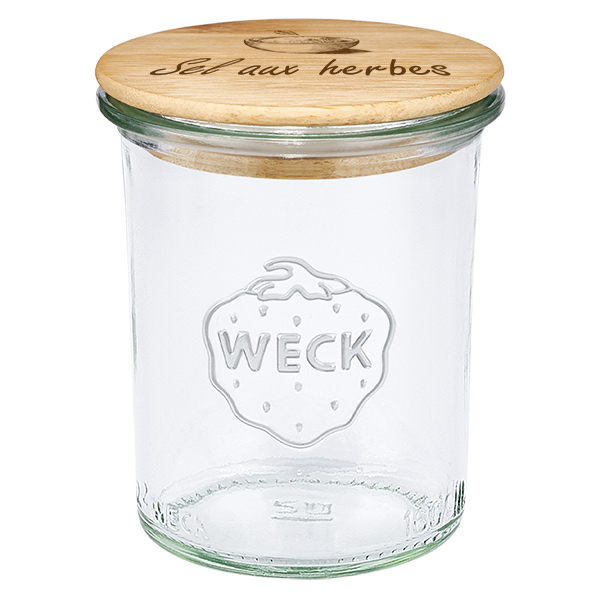 Trälock Sel aux herbes med WECK verre renversé Trälock Sel aux herbes med WECK verre renversé