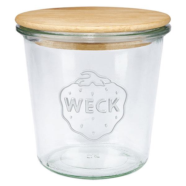 580ml WECK RR100 Krossade glasögon med trälock