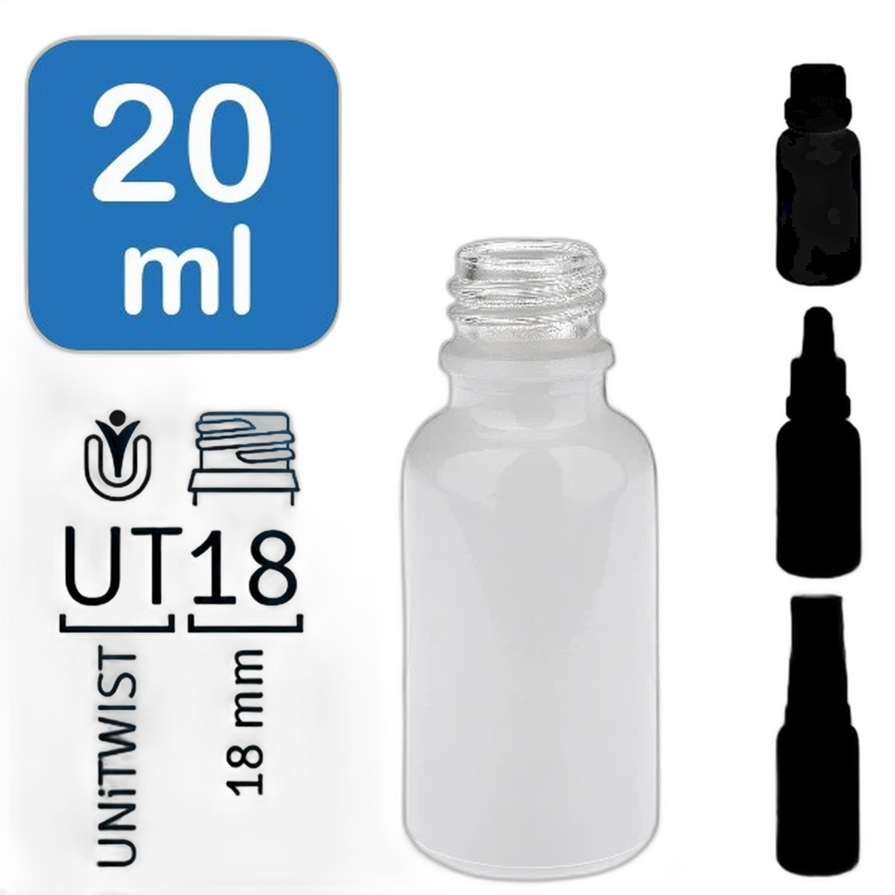 Flacons de pharmacien WhiteLine 20 ml UT18