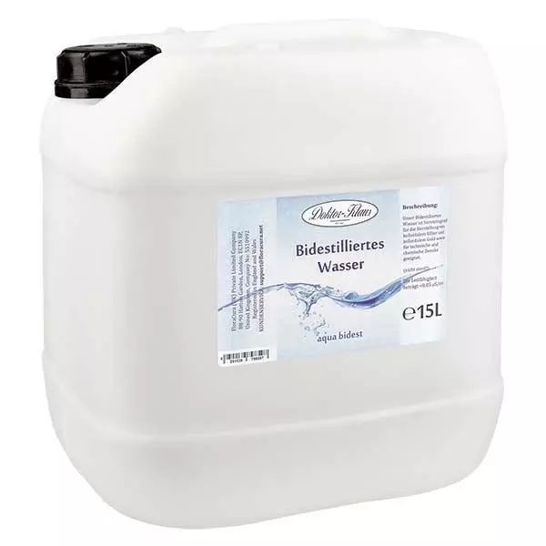 Dubbeldestillerat vatten 15L Doktor-Klaus Dubbeldestillerat vatten 15L Doktor-Klaus