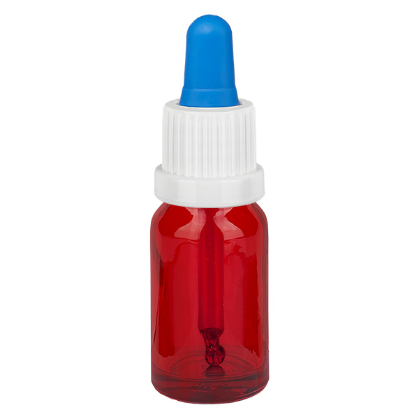 10ml Pipettflaska vit/blå med manipulationsskyddat lock RedLine UT18/10 10ml Pipettflaska vit/blå med manipulationsskyddat lock RedLine UT18/10