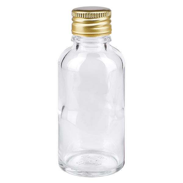 30ml flaska 11mm skruvkork Alu-Gold Standard ClearLine UT18/30