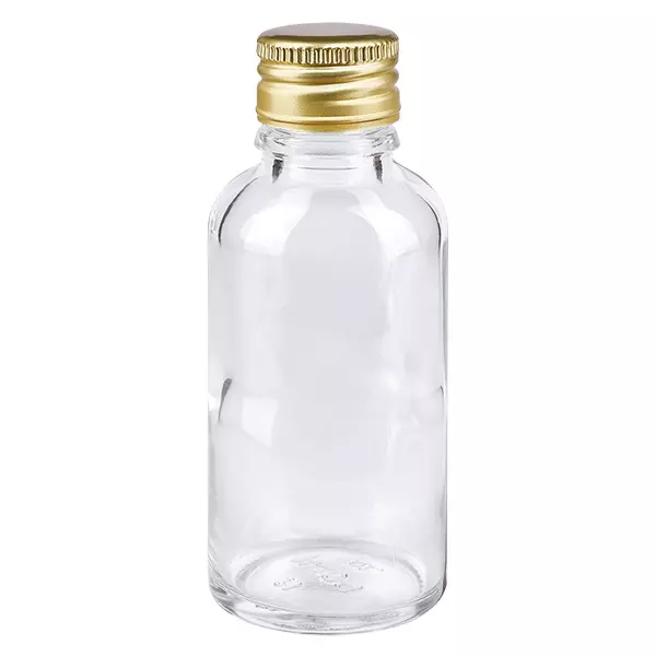 30ml flaska 11mm skruvkork Alu-Gold Standard ClearLine UT18/30