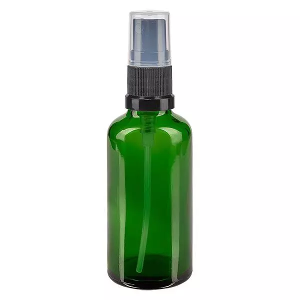 Apoteksflaska grön 50ml spraytopp svart Apoteksflaska grön 50ml spraytopp svart
