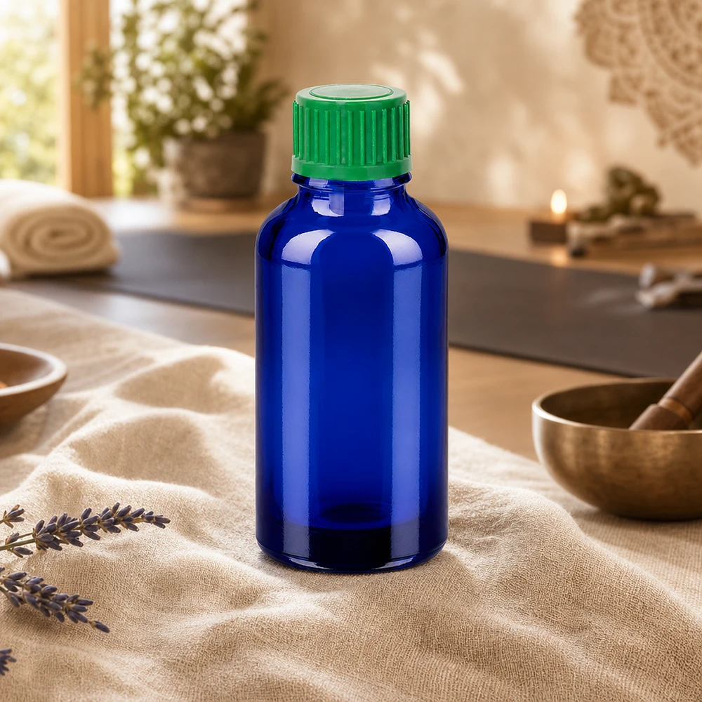 Kompakt 30 ml BlueLine droppflaska för aromaterapi och DIY-kosmetika