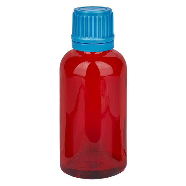 30ml flaska 11mm skruvkork blå med sabotageskydd RedLine UT18/30