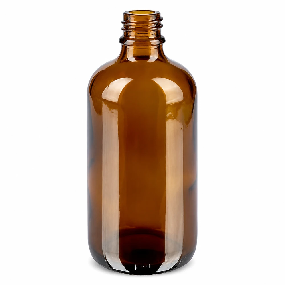 Brun glasflaska 100 ml med 1 mm droppinsats för exakt dosering av vätskor