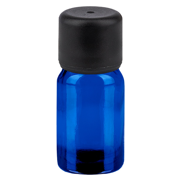 5 ml flaska 6mm skruvkork svart standard BlueLine UT18/5