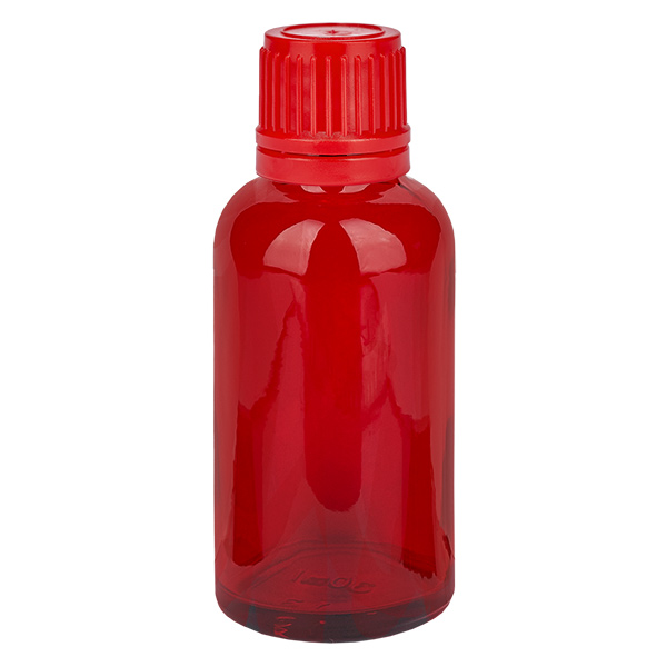 30ml flaska 11mm skruvkork röd sabotagesäker kapsyl RedLine UT18/30 30ml flaska 11mm skruvkork röd sabotagesäker kapsyl RedLine UT18/30
