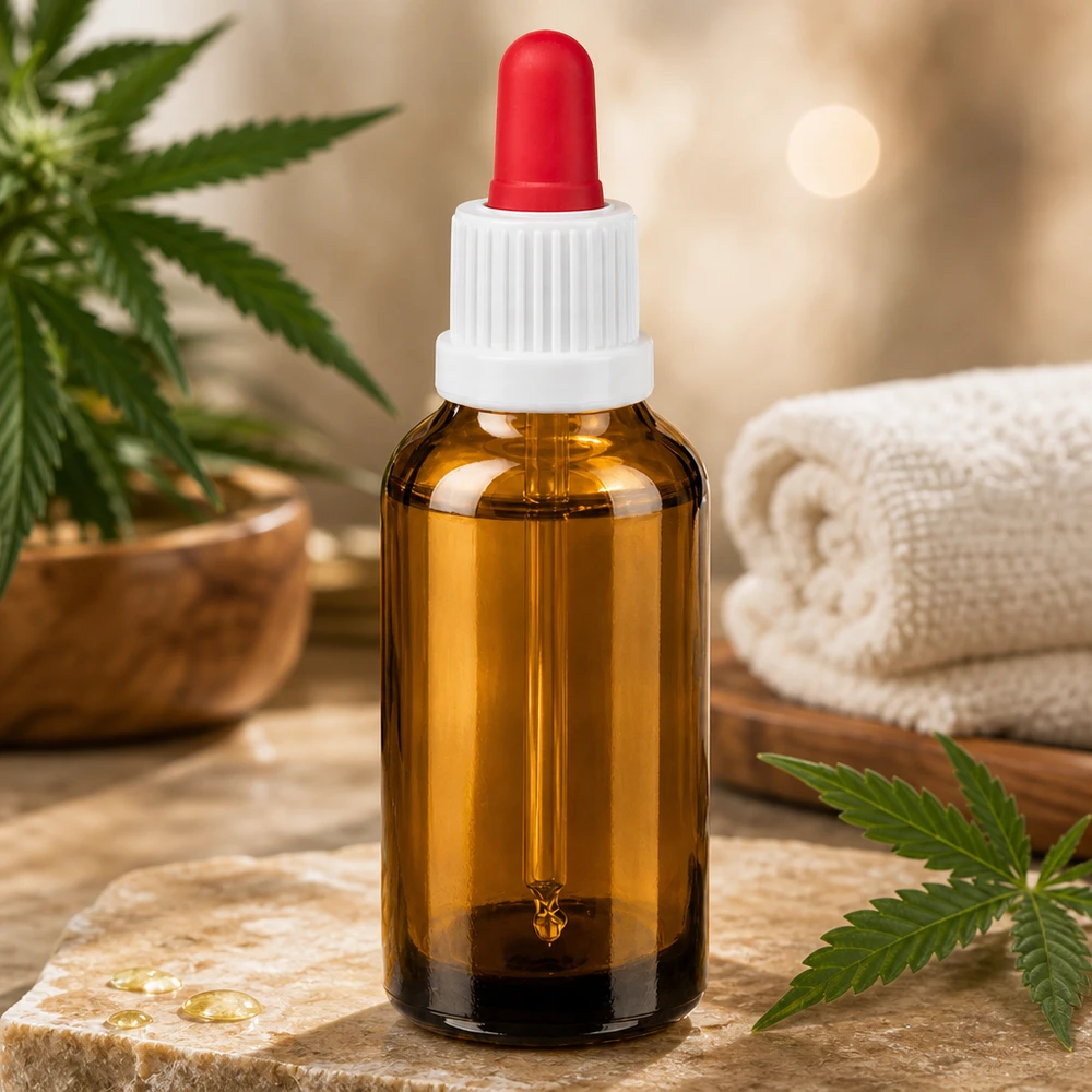 30 ml pipettflaska vit/röd med säkerhetsförslutning BrownLine UT18/30 Ljusskyddande bärnstensfärgad glasflaska 30 ml med pipettlock för optimal konservering av aktiva ingredienser