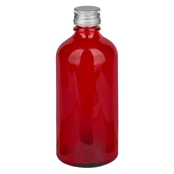 100ml flaska 11mm skruvkork Alu-Silver Standard RedL. UT18/100