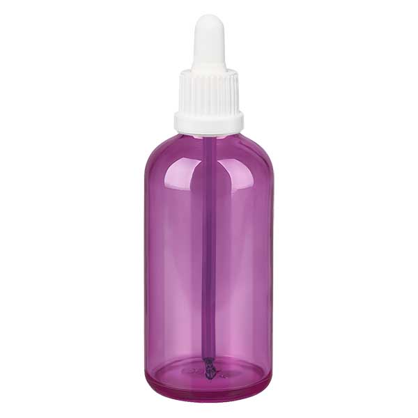 100ml pipettflaska vit Originality skruvkork PurpleLine UT18/100