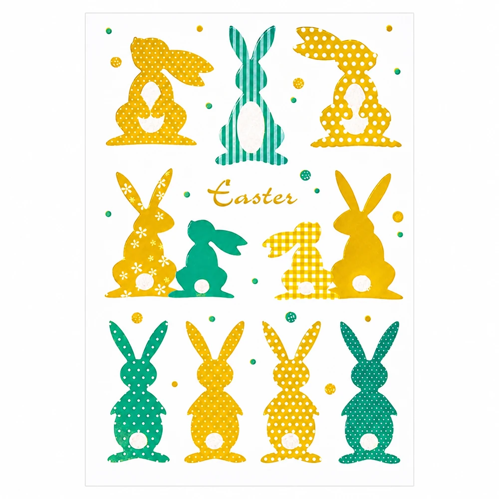 "Guldkanin" klistermärken (10 klistermärken med glitter) "Guldkanin" klistermärken (10 klistermärken med glitter)