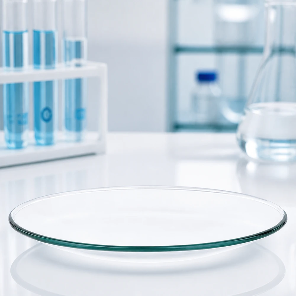 Transparent klockglasskål 100mm diameter med slät yta för laboratorieexperiment