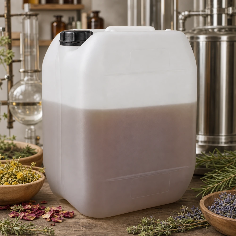 Dunk 10 liter med manipulationsskyddat skruvlock Halvgenomskinlig 10-liters naturfärgad behållare med UN-godkännande för torkade blommor och örter
