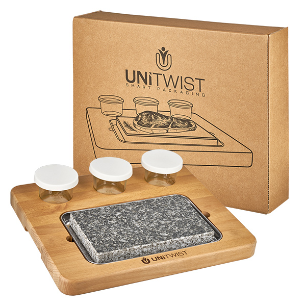 Hot Stone Grillsten Set L - inomhus & utomhus