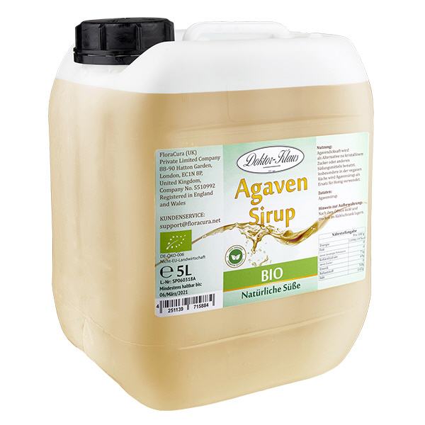 Agave sirap (sirap) ekologisk 5000ml Doktor-Klaus Agave sirap (sirap) ekologisk 5000ml Doktor-Klaus