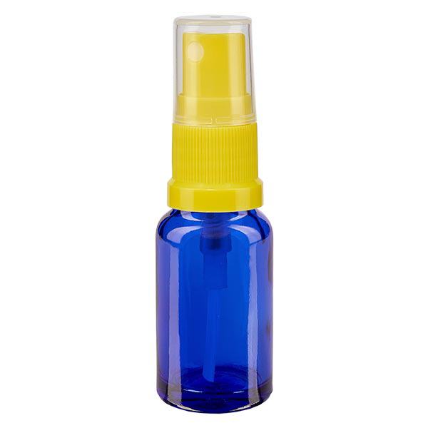 Apoteksflaska blå 10ml spraylock gul Apoteksflaska blå 10ml spraylock gul