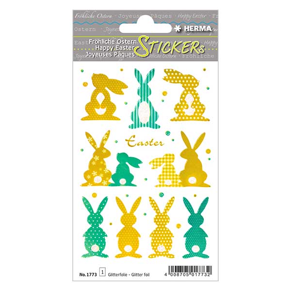 "Guldkanin" klistermärken (10 klistermärken med glitter) "Guldkanin" klistermärken (10 klistermärken med glitter)