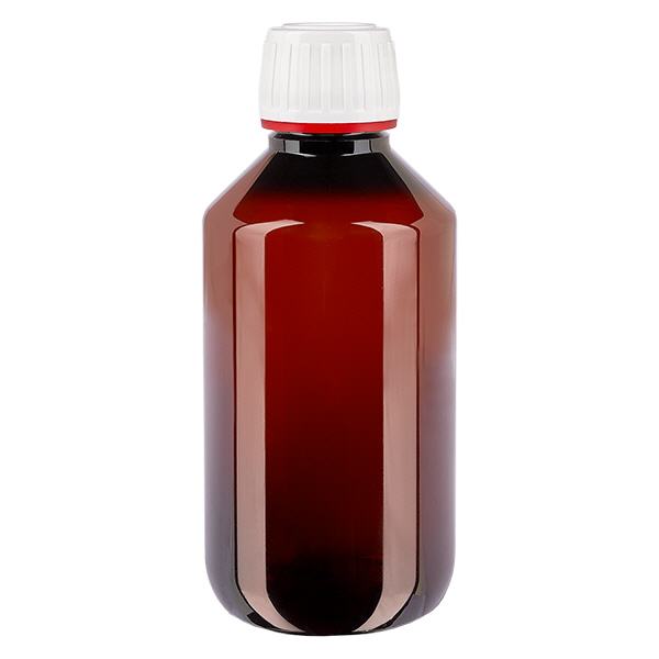 PET-flaska 200ml med vitt flip-top lock PET-flaska 200ml med vitt flip-top lock