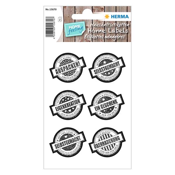 Klistermärke "Gåva" (12 klistermärken med glitter) ø34mm