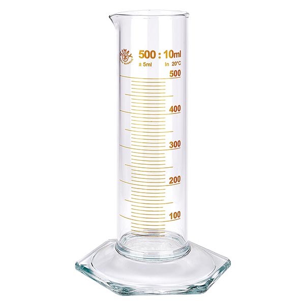 500ml mätcylinder NF tillverkad av glas, brun skala 500ml mätcylinder NF tillverkad av glas, brun skala