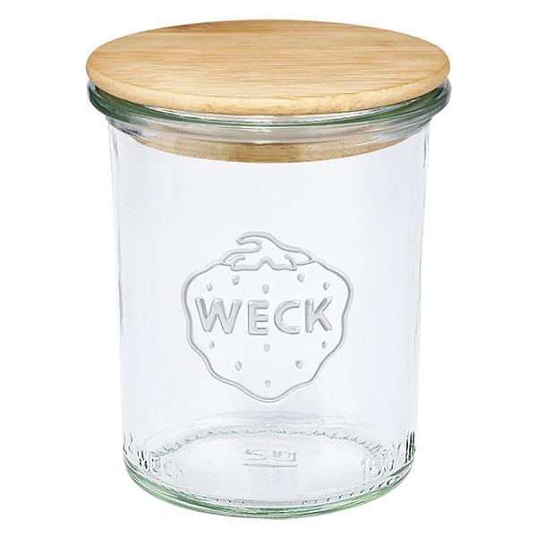 160ml WECK RR60 Krossade glasögon med trälock