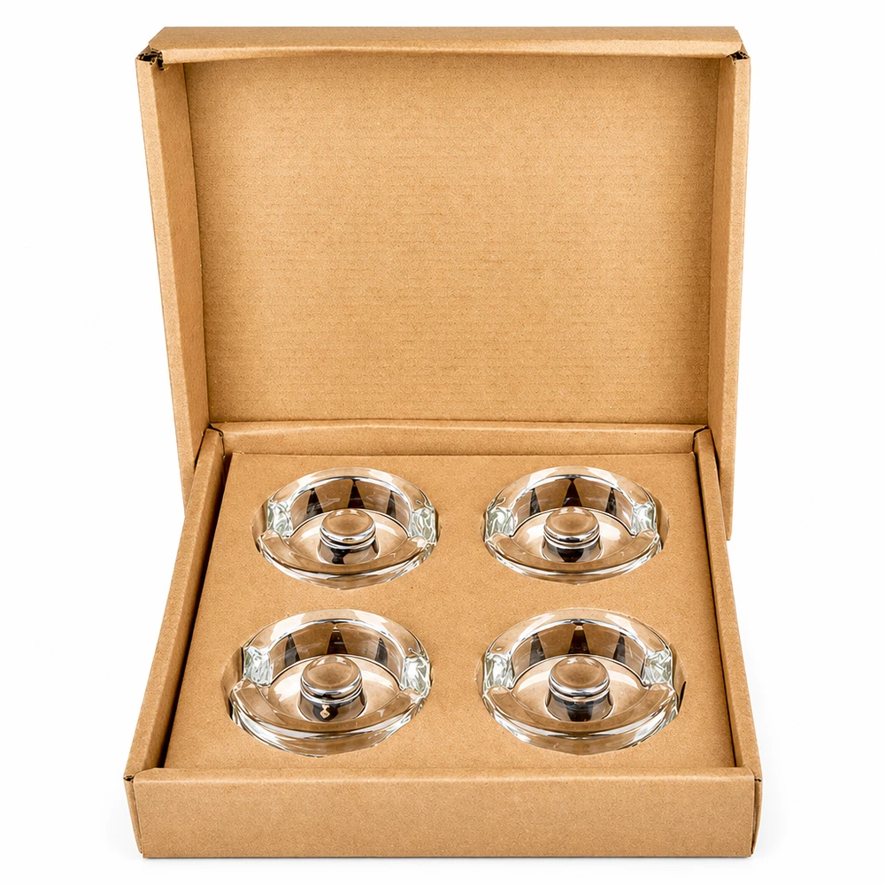 Glasvikter för jäsning med handtag, 4-pack UNiTWIST Fermenteringsglasvikter med handtag uppsättning av 4 UNiTWIST i brun kartong presentförpackning
