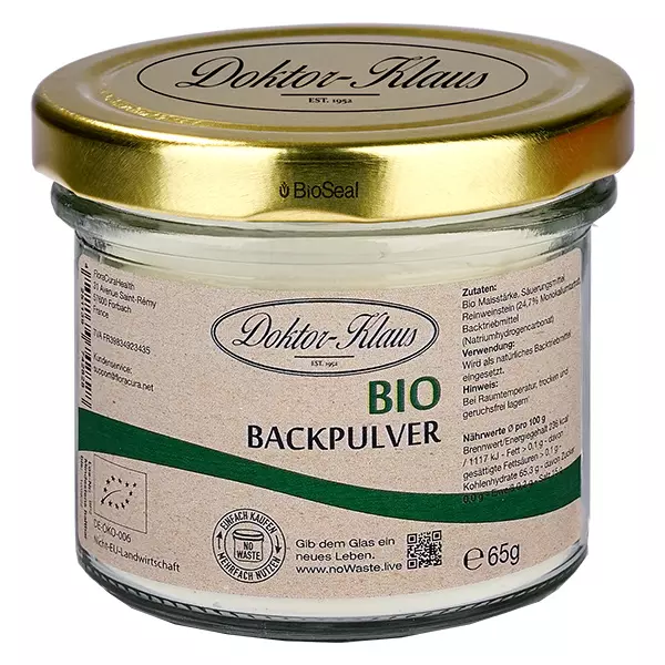 Bakpulver ekologiskt 65g Doktor-Klaus noWaste