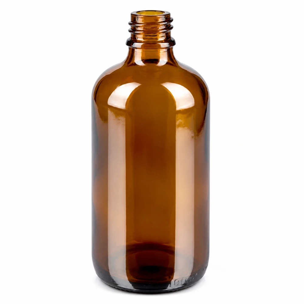 Sprayflaska i brunt glas 100 ml med gänga för parfym och aromaterapi