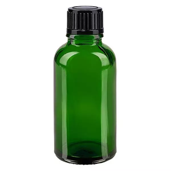 Apoteksflaska grön 30ml droppflaska 1mm svart standard Apoteksflaska grön 30ml droppflaska 1mm svart standard